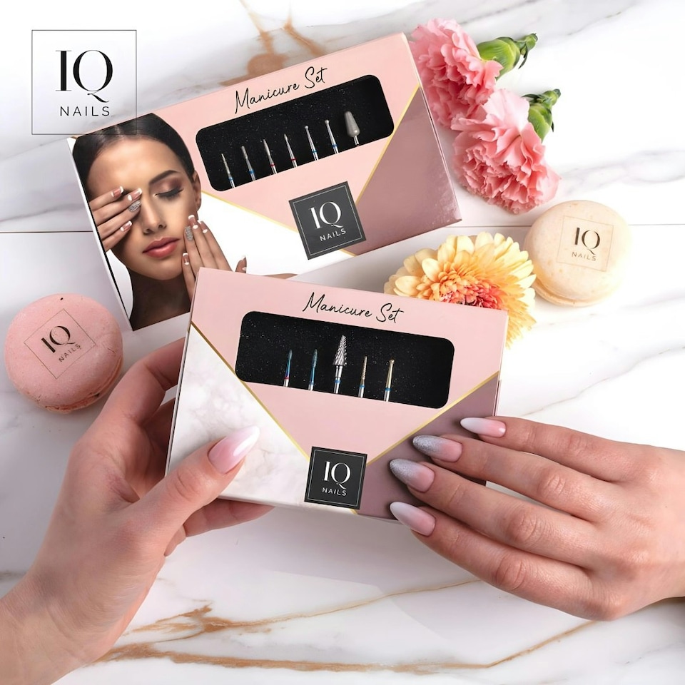 image 1 of IQ Nails Expert Drill Bits For Gel Polish Gel Acrylic Cuticles Set 5pcs