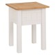 image 1 of Panama Lamp Table - L50.5 x W50.5 x H52.5 cm - White/Natural Wax White