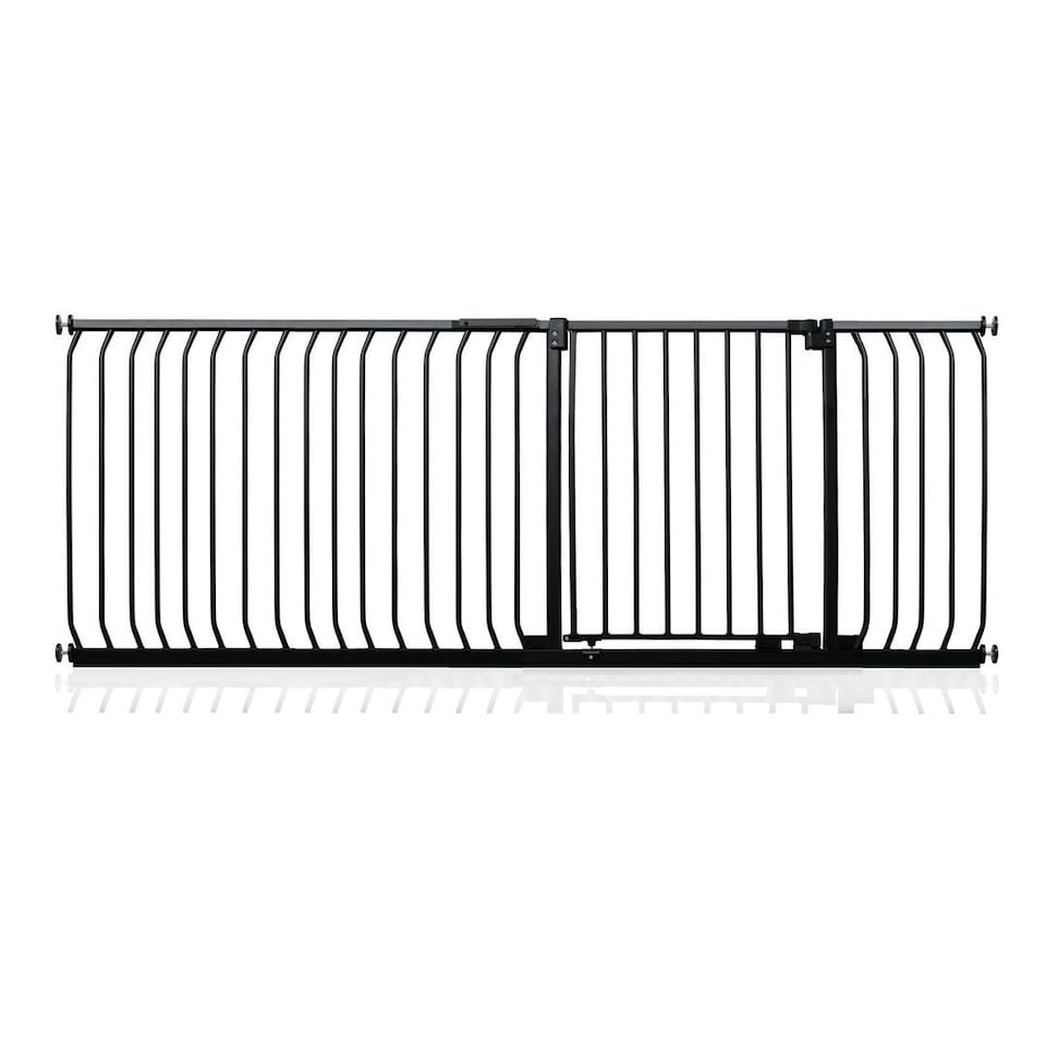 image 1 of Safetots Elite Pressure Safety Gate, 198cm - 207cm, Matt Black, Pressure Fit Stair Gate, Baby Gate for Doors Hallways and Spaces, Safety Barrier, Easy Installation