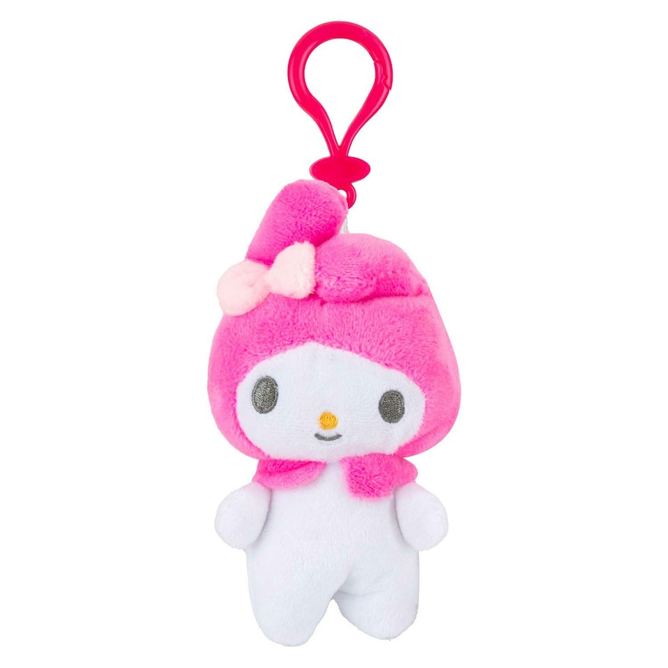 image 1 of Hello Kitty Soft Toy melody Clip On Cute Plush Huggable Cuddly 12cm Pink