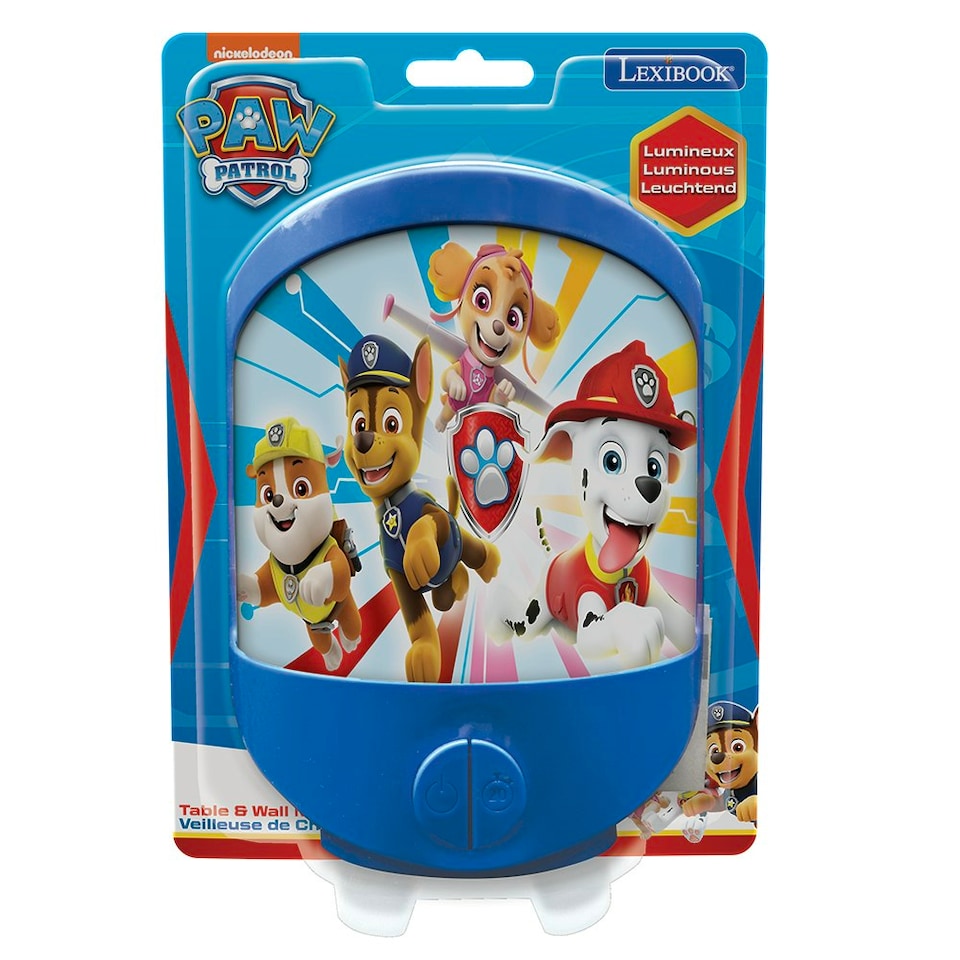 image 1 of Lexibook NLJ20PA Paw Patrol Table & Wall Nightlight Blue