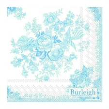 IHR  Asiatic Pheasant Blue Cocktail Napkins 25cm 3ply  20 Pack