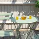 image 7 of Harbour Housewares 2 Seater Sussex Bistro Set - Round - Sage Green | Green | Sage Green | 1