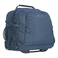 Mountain Warehouse 35L Wheelie Rucksack Carry On Backpack On Wheels Luggage Case Blue | Navy