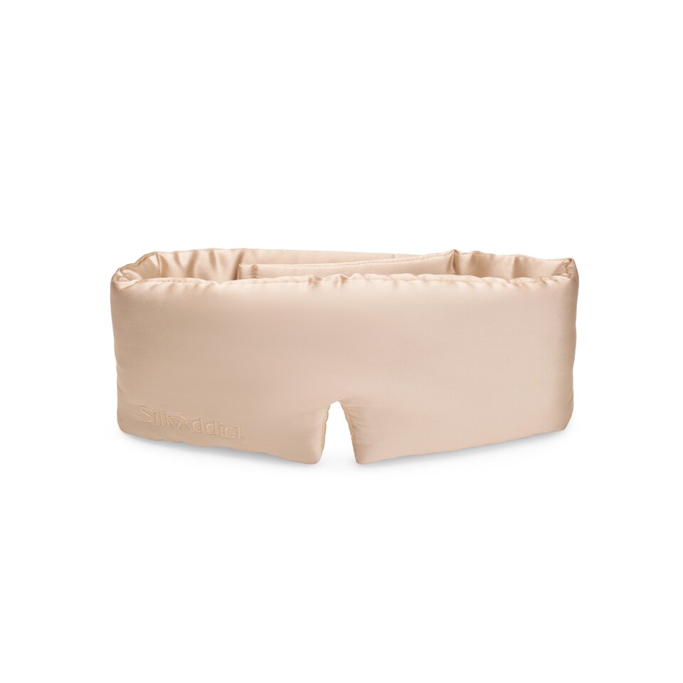 image 1 of Silk Addict 100% Mulberry Silk Sleep Mask – Caramel | Gold | 1
