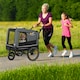 image 8 of Dog Bike Trailer - multifunctional, foldable, including reflectors, leash and flag - Grey