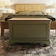 image 1 of Faire Ottoman Blanket Box in Sage Green with Oak Top Green