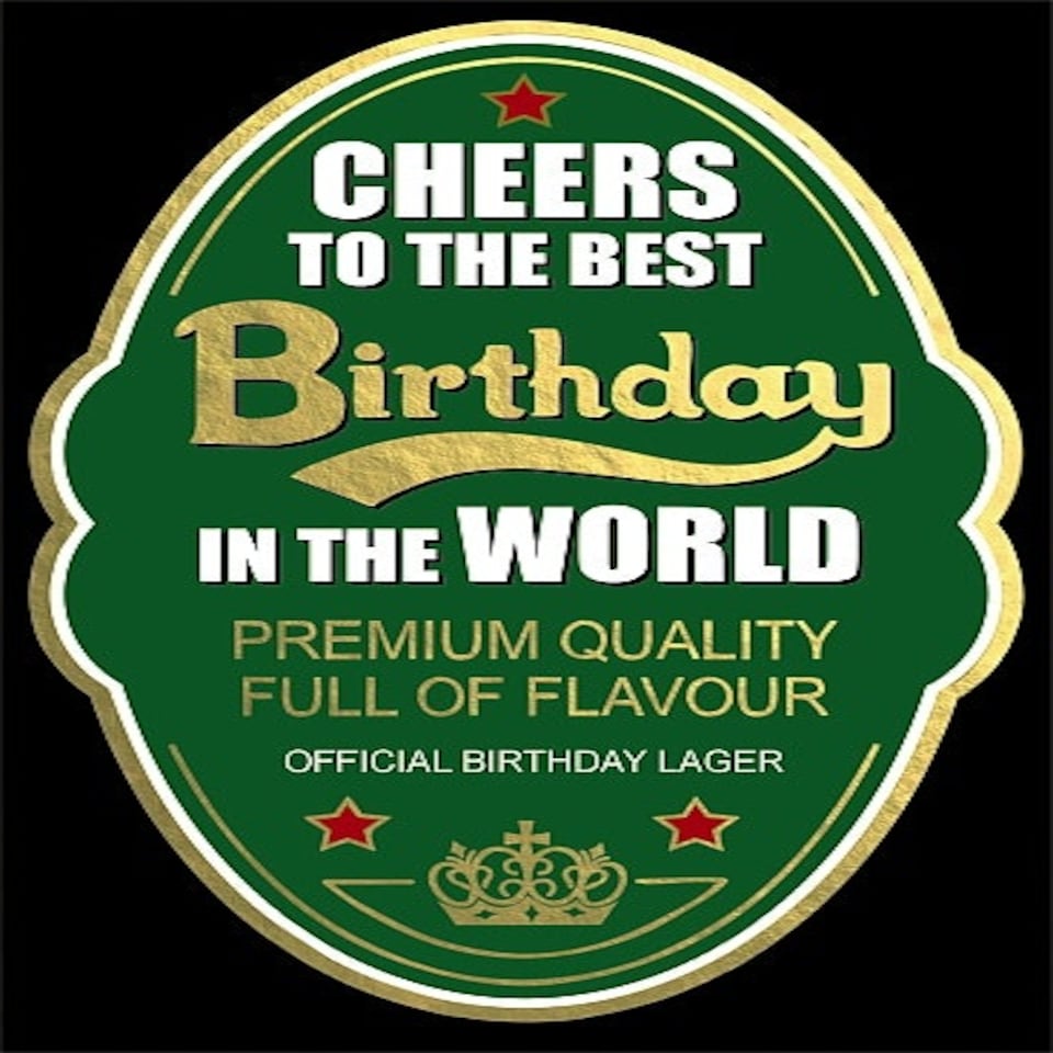 image 1 of Cheers Premium Quality Lager Birthday Card For Him