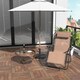 image 1 of Outsunny Zero Gravity Chair Metal Frame Texteline Armchair Outdoor Folding and Reclining Sun Lounger with Head Pillow for Patio Decking Gardens Camping, Beige