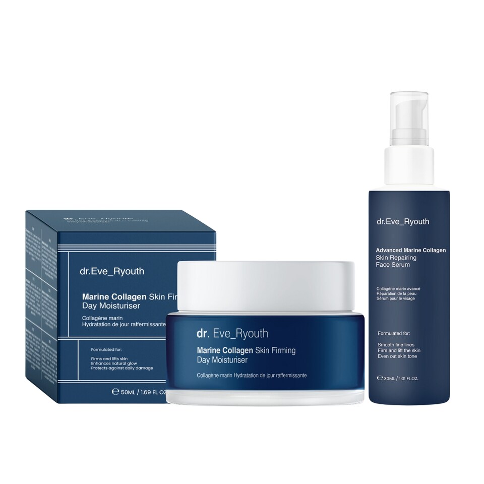 image 1 of Dr. Eve_Ryouth Advanced Marine Collagen Skin Repairing Face Serum 30ml + Marine Collagen Skin Firming Day Moisturiser 50ml