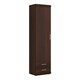 image 1 of Imperial Tall 1 Door 2 Drawer Narrow Cabinet in Dark Mahogany Melamine