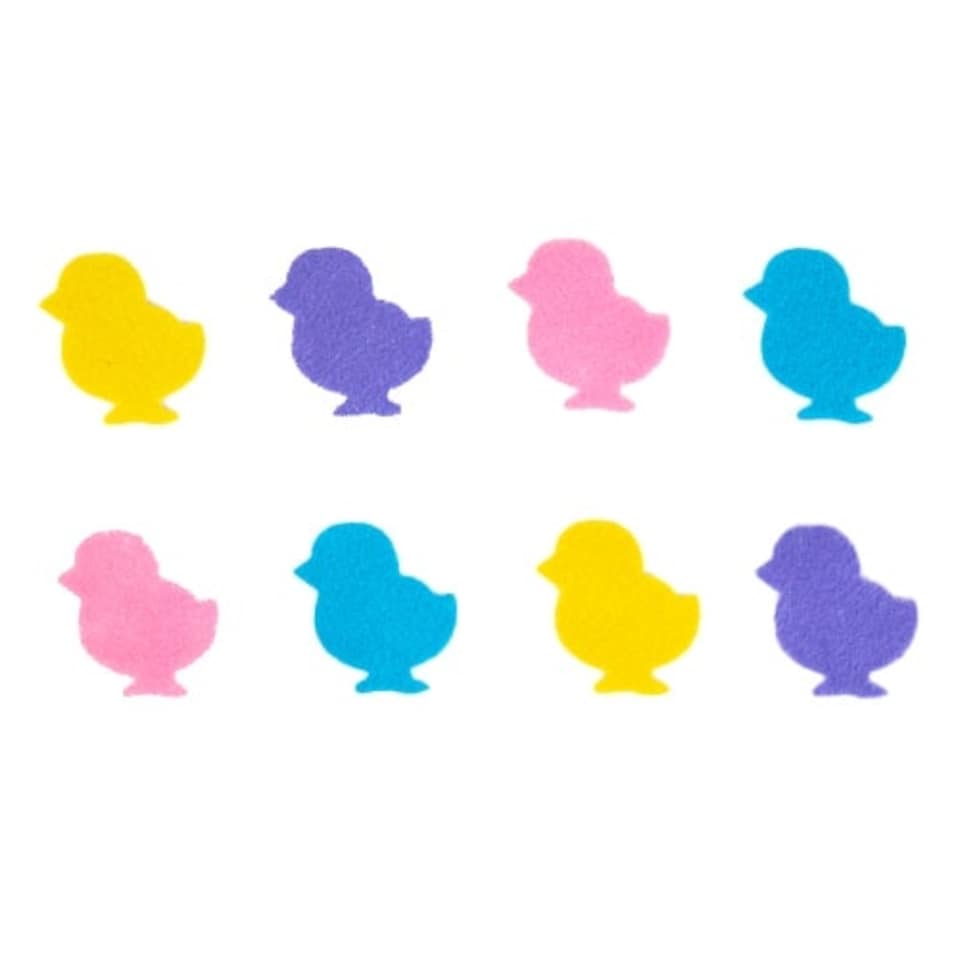 image 1 of Assorted Easter Self Adhesive Bonnet Embellishments - Pack of 8