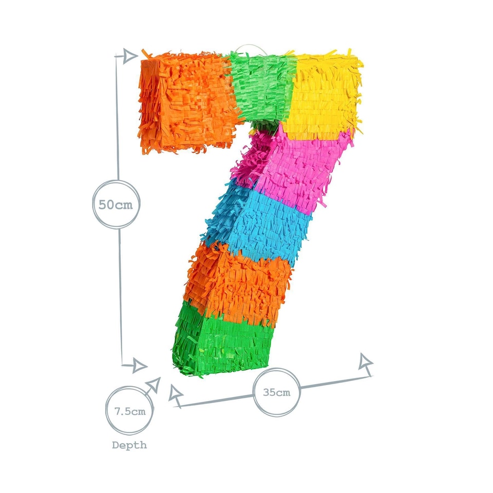 image 1 of Fax Potato Fax Potato Pinata Set with Stick & Blindfold - 70th Birthday / Anniversary - Rainbow