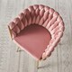 image 5 of Single Roma Knot Velvet Armchair with Gold Metal Legs, Modern Tufted Design for Living Room Pink