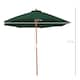 image 7 of Outsunny 2.5m Wooden Garden Parasol Outdoor Umbrella Canopy w/ Vent Green