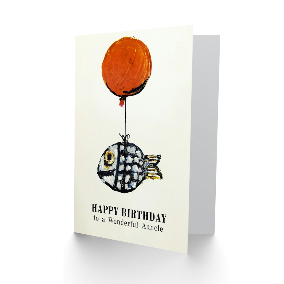 image 1 of Wonderful Auncle Fun Fish Fishing Angler Non Binary Birthday Card