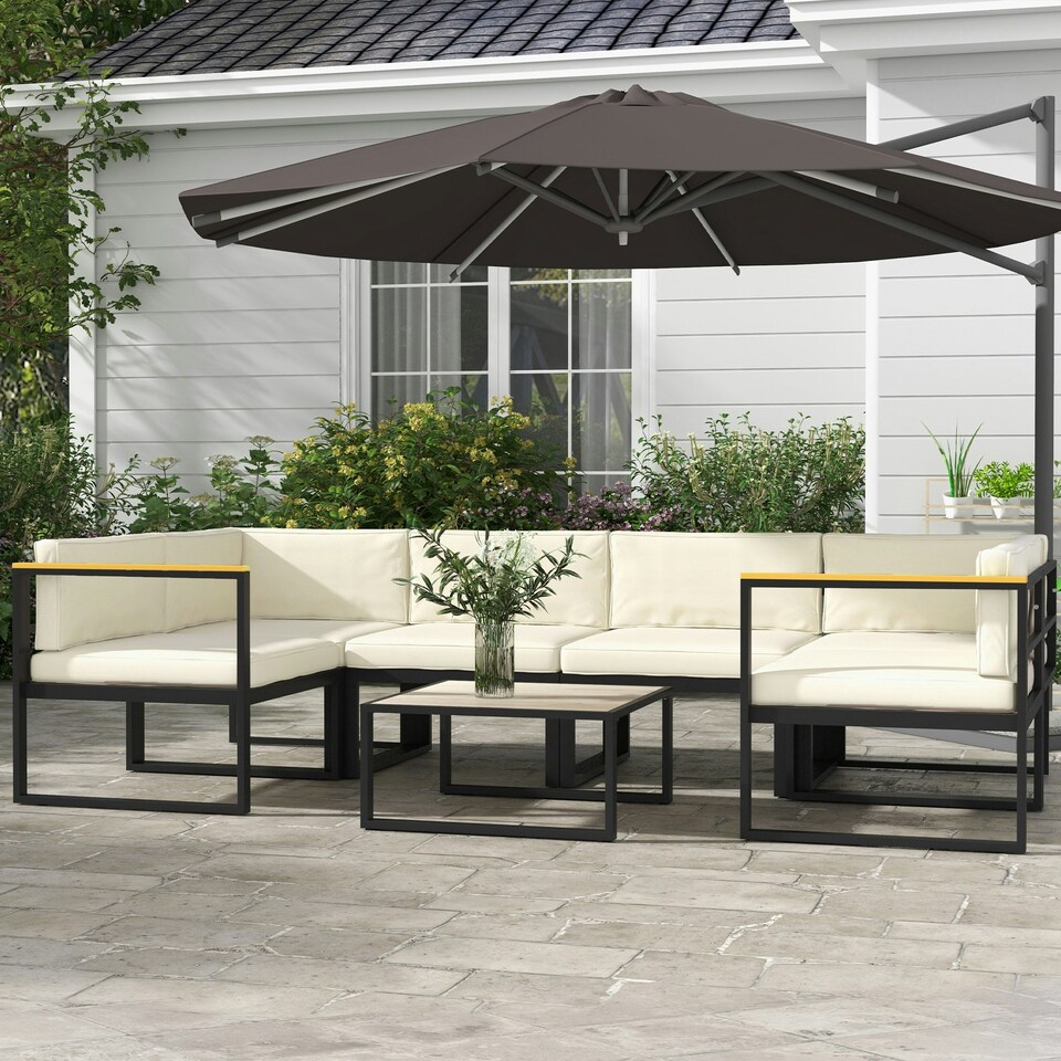 image 1 of Outsunny Replacement Cushions for Outdoor Furniture Garden Seat Cushion Pad