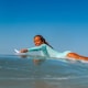 image 2 of Decathlon Girls Surfing Front Zip Long Sleeve One-Piece Swimsuit