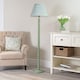 image 2 of ValueLights Bobbles Sage Green Floor Lamp Green Arrow Pleat Shade and Bulb
