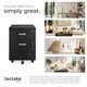 image 7 of Filing Cabinet - 2 rolling,  lockable drawers, fits A4 documents Black