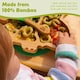 image 4 of Tiny Dining Bamboo Dinosaur Baby Weaning Plate & Fork Set - Green