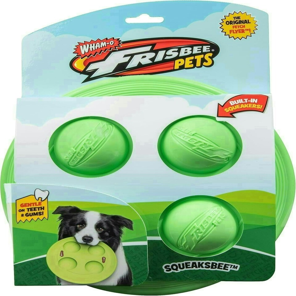 image 1 of Jazwares Wham-O Pets Frisbee Squeaksbee Dog Toy