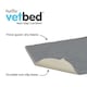 image 3 of Non-slip Vetbed Duo-Paw Grey with Pink & White Paws  75cm x 50cm