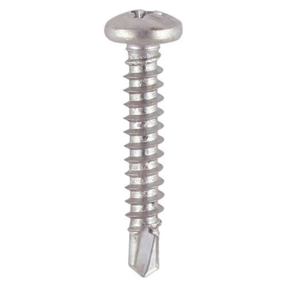 image 1 of Timco - Window Fabrication Screws - Pan - PH - Self-Tapping - Self-Drilling Point - Martensitic Stainless Steel & Silver Organic (Size 4.2 x 16 - 1000 Pieces)