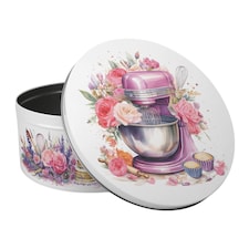 Pink Roses Large Cake Tin