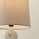 image 4 of ValueLights Modern Decorative Chrome And Mosaic Crackle Glass Table Lamp With Grey Shade