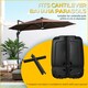 image 3 of Outsunny 7.5kg Parasol Base w/ Wheels Water and Sand, Up to 100kg Black