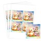 image 1 of Easter Bunny and Chick Square Stickers 95mm - Sheet of 4