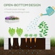 image 6 of Outsunny Raised Garden Bed Planter Box with Greenhouse, Large Window, Clear