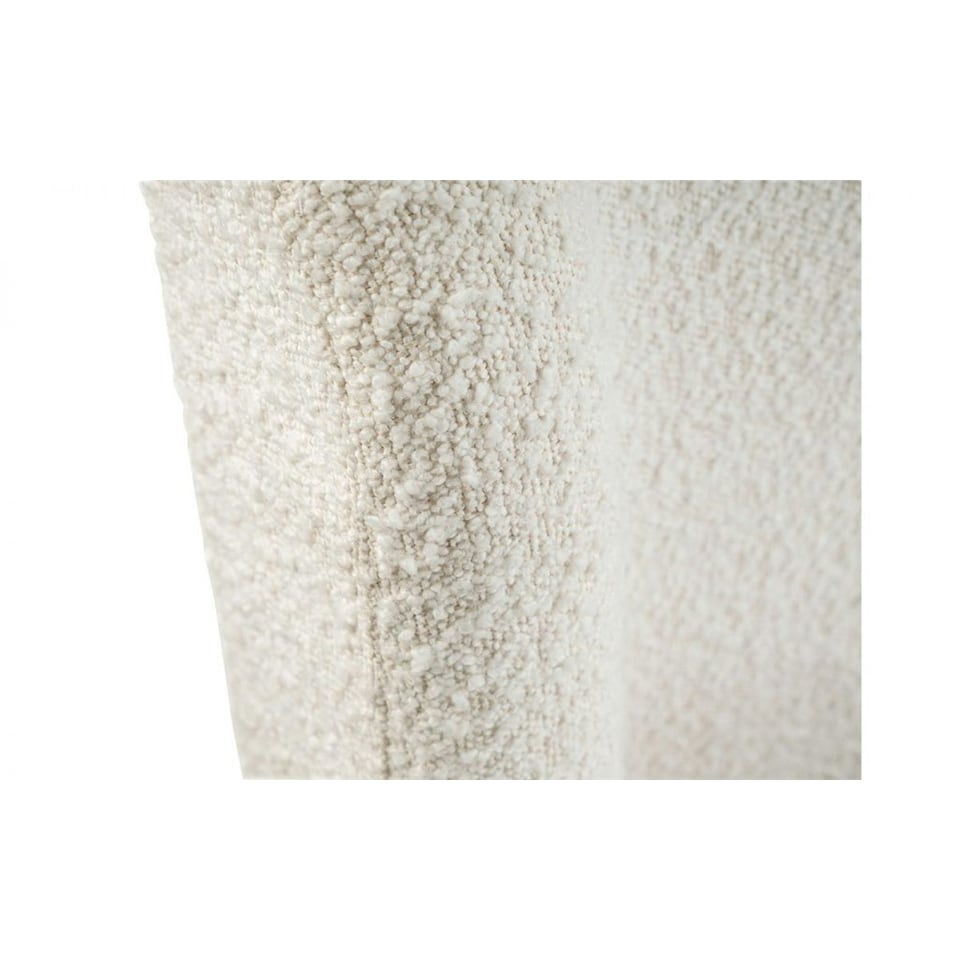 image 1 of Elegant Ivory Boucle Bed with Black Legs - Double 4ft 6" (135cm)