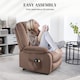 image 6 of HOMCOM Power Lift Riser and Recliner Chair with Vibration Massage and Heat, Velvet Fabric Electric Recliner Armchair for Elderly with Remote Controllers, Side Pocket, Quick Assembly, Brown | Brown | Brown