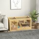 image 2 of PawHut Wooden Hamster Cage with Water Bottle, Platforms, Openable Roof