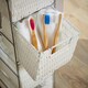 image 5 of Metal Frame Rattan Storage Drawers Home Furniture Fully Assembled | White