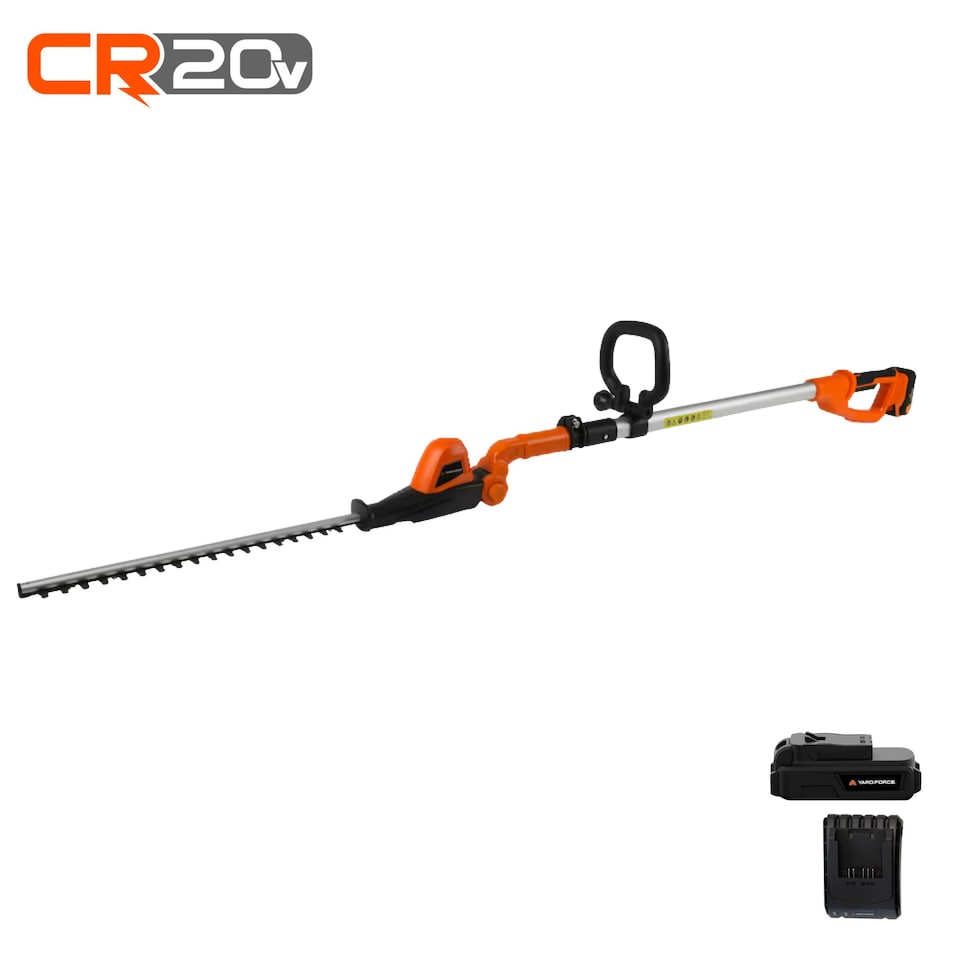 image 1 of Yard Force 20V 2.0Ah 45cm Cordless Telescopic Pole Hedge Trimmer - CR20 Range -LH C41A