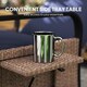 image 6 of Outsunny Rattan Garden Recliner Chair Sun Lounger w/ Side Tray Blue