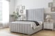 image 2 of Sloomy Melbourne Silver Naples Bed Frame  With 50" Upholstered Wingback Headboard 4'6 Double