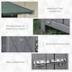 image 4 of Outsunny Garden Storage Shed Tool Organizer, 139x75x160cm, Grey
