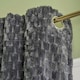 image 3 of OHS Waffle Fleece Soft Thermal Insulated Panel Pair Eyelet Curtains, 90x90" | Grey | Charcoal