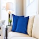 image 2 of Plush Velvet Cushion Cover 43cm x 43cm Navy | Blue | Blue