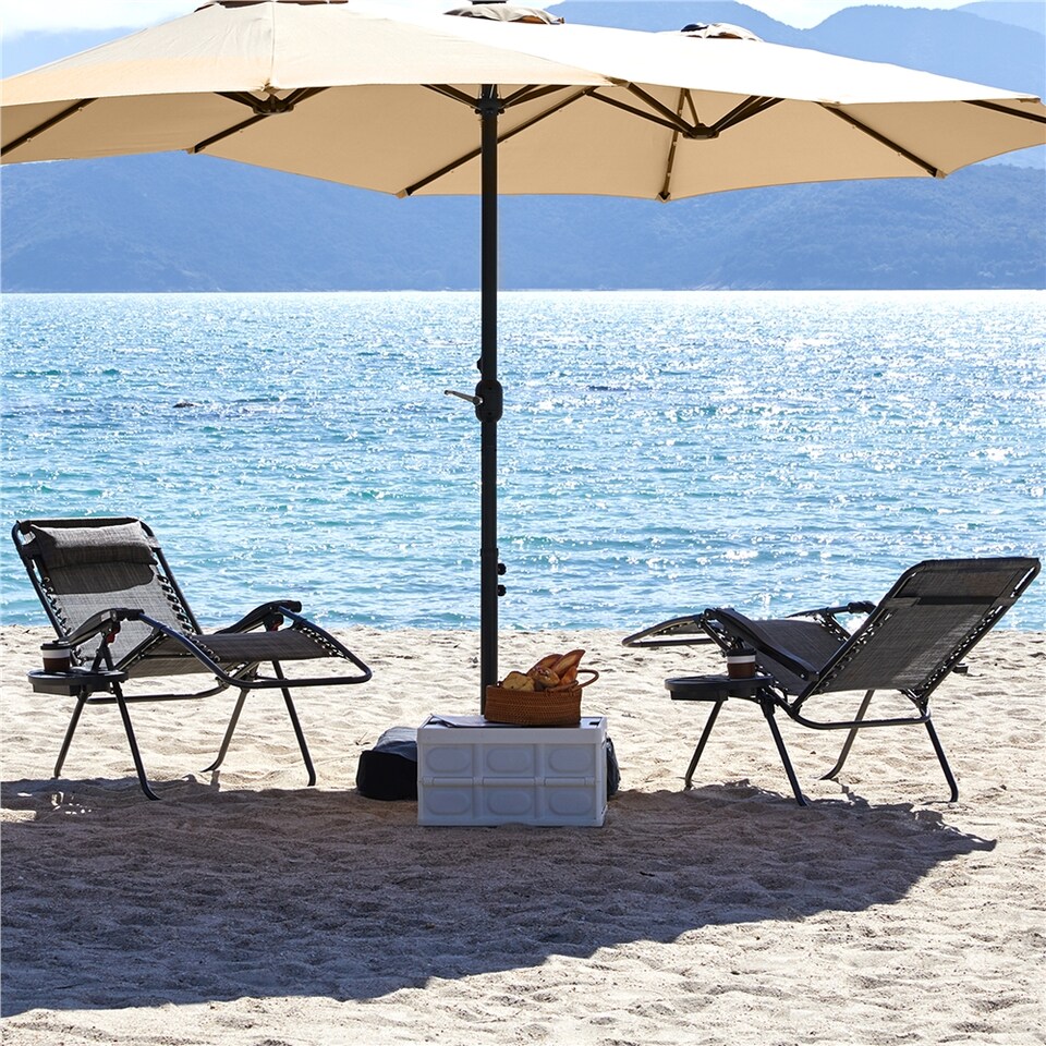 image 1 of Yaheetech 2PCS 72 cm W Oversized Zero Gravity Chairs-Grey | Grey | Grey | One Size
