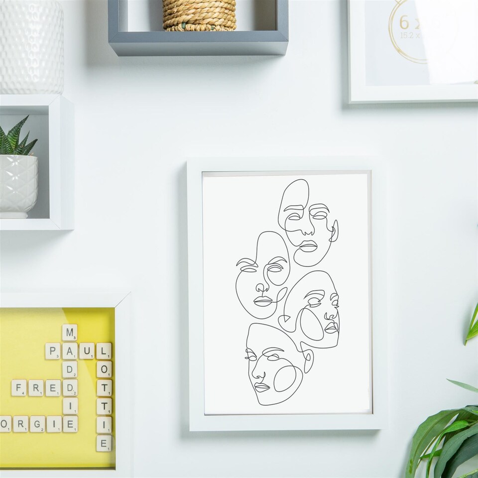 image 1 of Nicola Spring 3D Shadow Box Frame with A5 Mount - A4 (8" x 12") - White/Grey