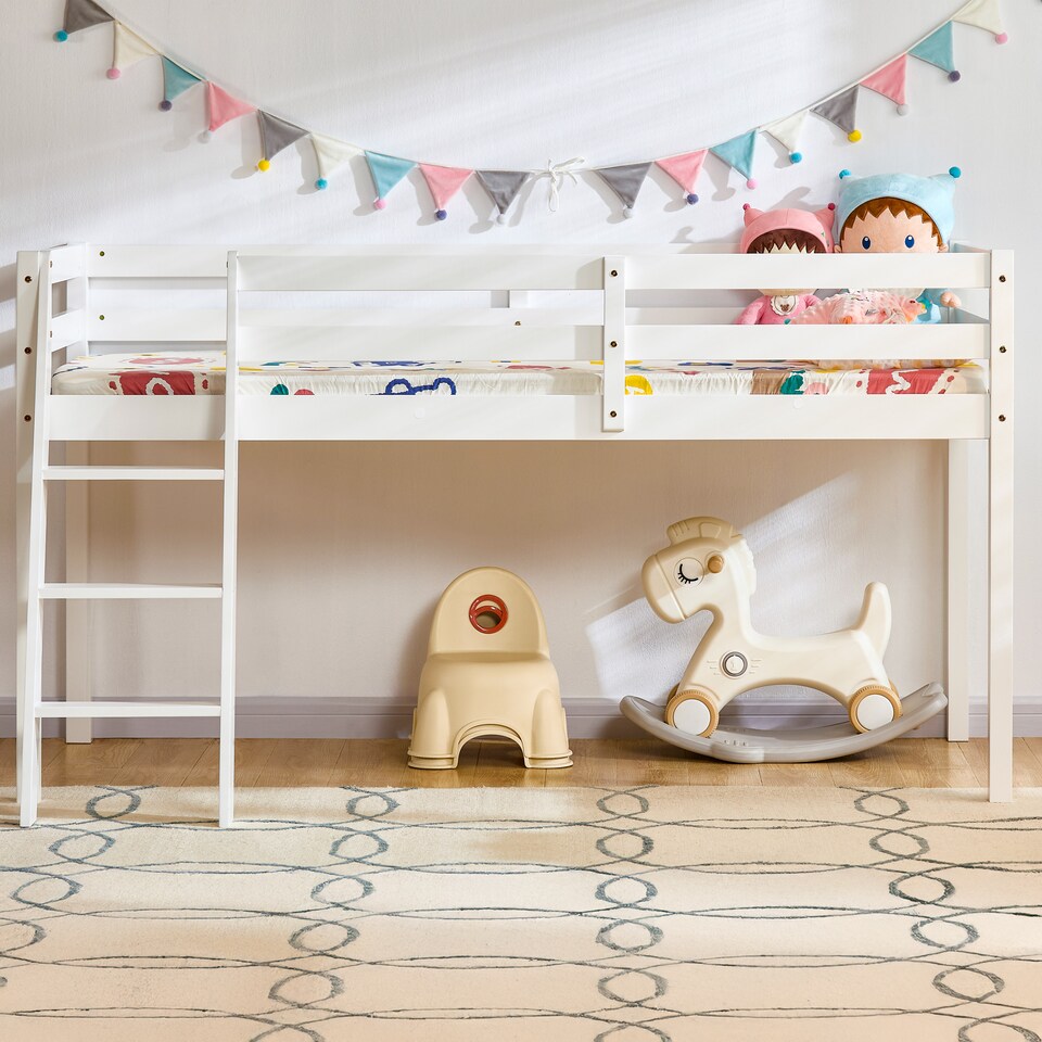 image 1 of Vida Designs Sydney Loft Bunk Bed, 3ft Single Bed - White