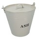 image 3 of Cream Coal Bucket With Lid, 5" Shovel & Gloves Metal Ash Tidy Bin Log Burner