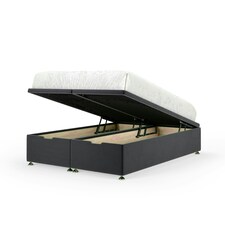Graphite Plush Velvet Ottoman Base Single N/A