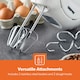 image 4 of GEEPAS 150W Hand Mixer, Electric Whisk - 7 Speed, White