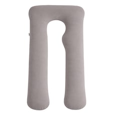 Nicola Spring Pregnancy Pillow with Storage Bag - 52 inch | Grey | Grey | One Size